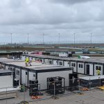 Modular Building Construction Site in Miami.